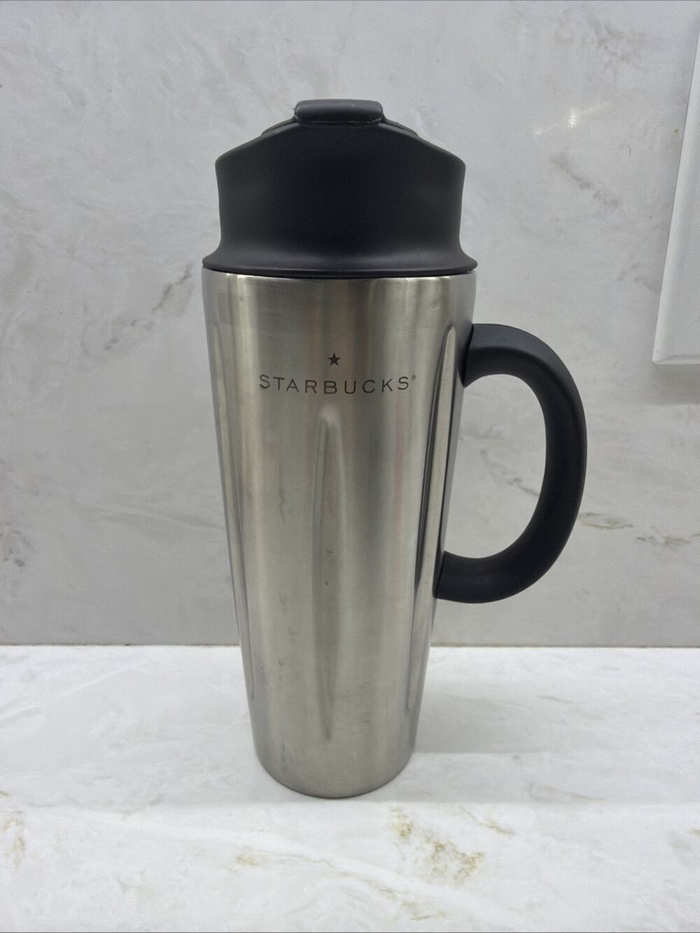 Starbucks Barista 2003 Stainless Steel French Press Travel Tumbler Mug 16 oz